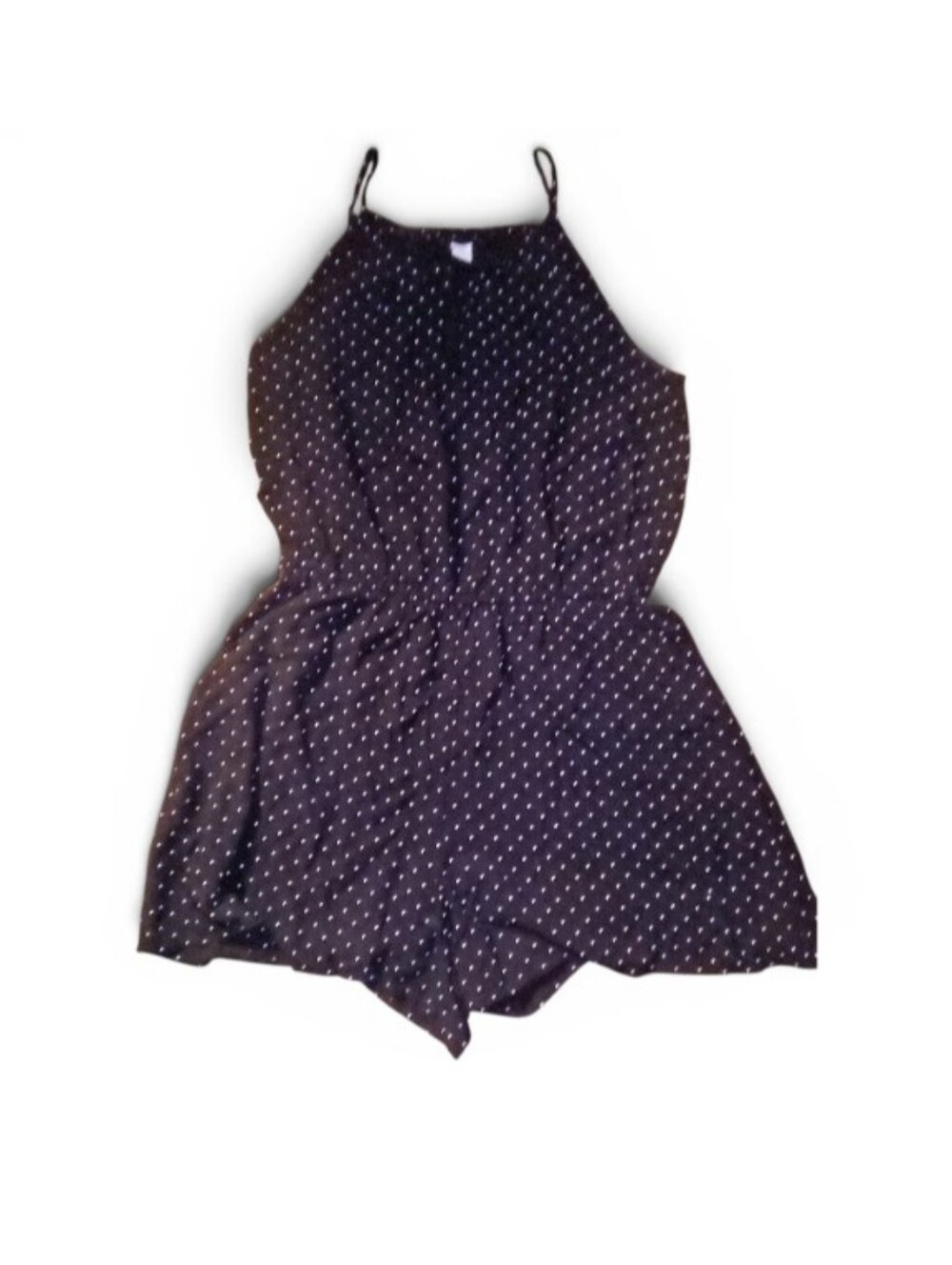 Old Navy Navy Polka Dot Sleeveless Romper